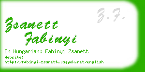 zsanett fabinyi business card